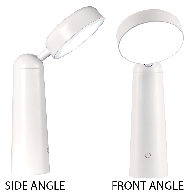 Rechargeable Mini LED Table Lamp with Touch Control Switch and Type-C USB Charging Cable (TL659 WHITE)