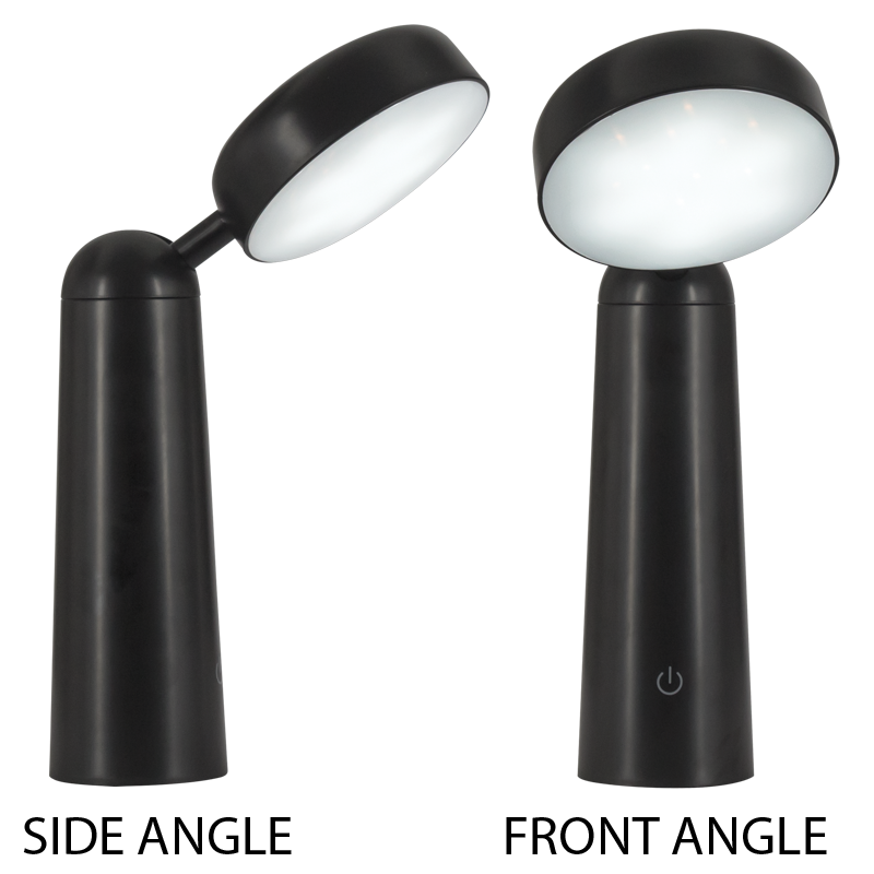 Rechargeable Mini LED Table Lamp with Touch Control Switch and Type-C USB Charging Cable (TL658 BLACK)