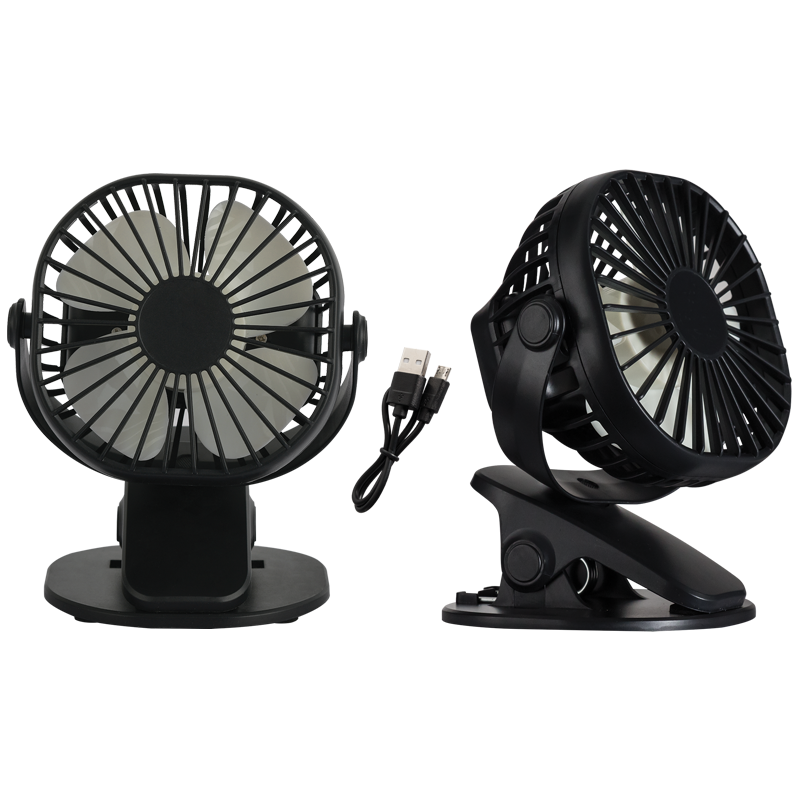 Portable Rechargeable 3 Speed Clip On/Table Fan with USB Cable (FAN020 BLACK)
