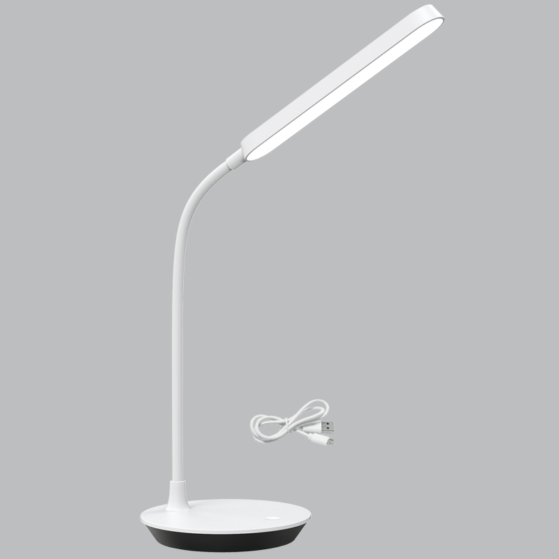 Rechargeable LED Table Lamp with Flexible Arm, Touch Control and Type C USB Cable (TL685 WHITE)