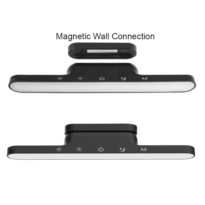 Magnetic Rechargeable LED Table or Wall Lamp with Touch Control, USB Cable (TL682 BLACK)
