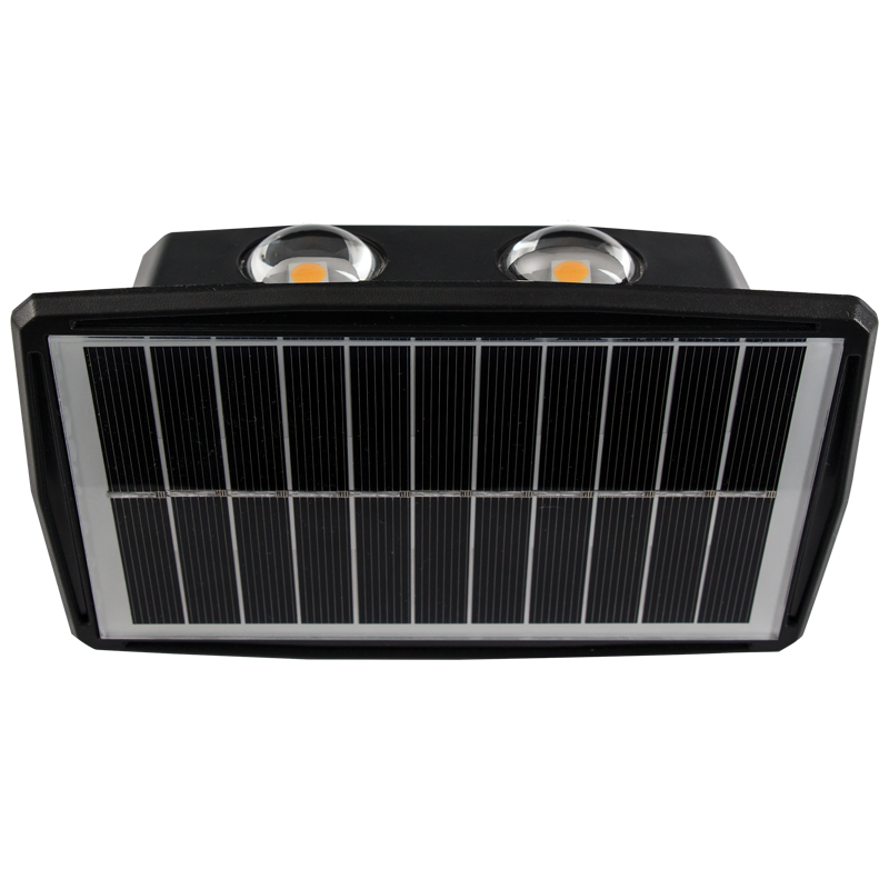 Up and Down Facing Outdoor Solar Panel Light, IP65 (LS032 BLACK)