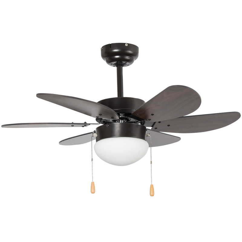 Metal Ceiling Fan with Opal Glass (FCF084 BLACK)
