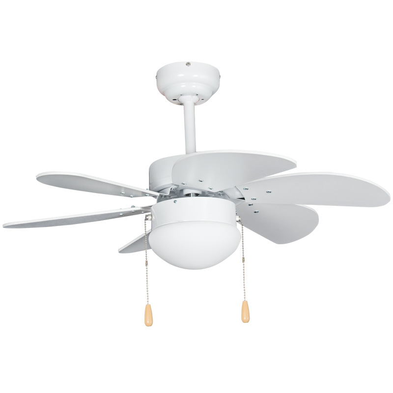 Metal Ceiling Fan with Opal Glass (FCF083 WHITE)