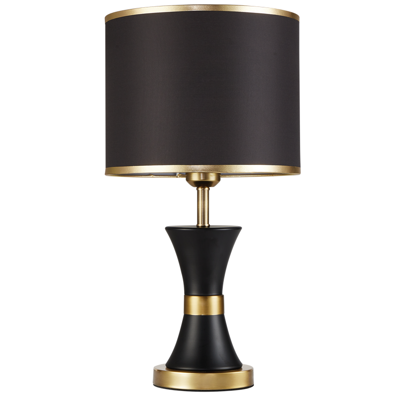 Metal Table Lamp with Black Shade (TL698 BLACK/GOLD)