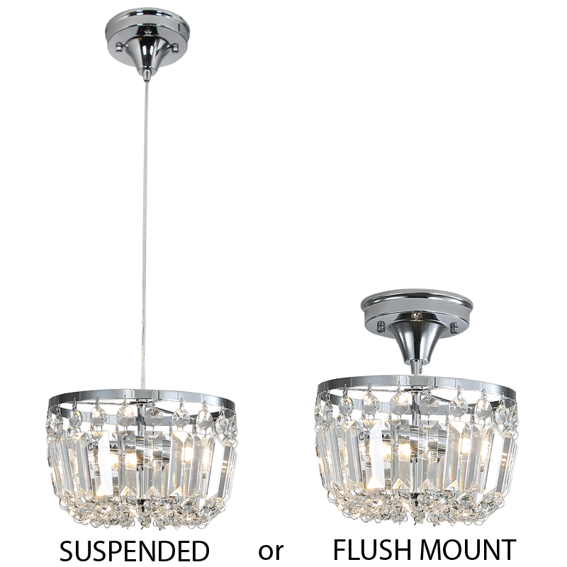 2 in 1 Pendant and Ceiling Light (PEN829 CHROME)