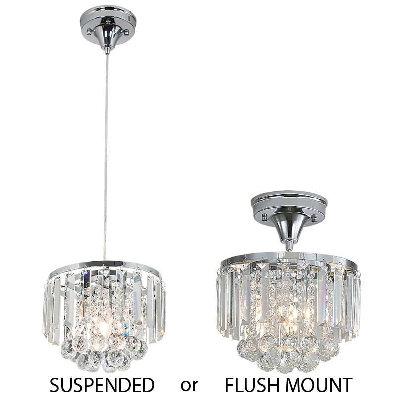 2 in 1 Pendant and Ceiling Light (PEN827 CHROME)