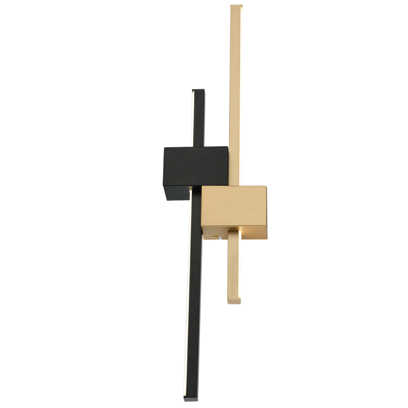 Metal and Acrylic LED Wall Bracket, IP20 (WB281 BK/GD)