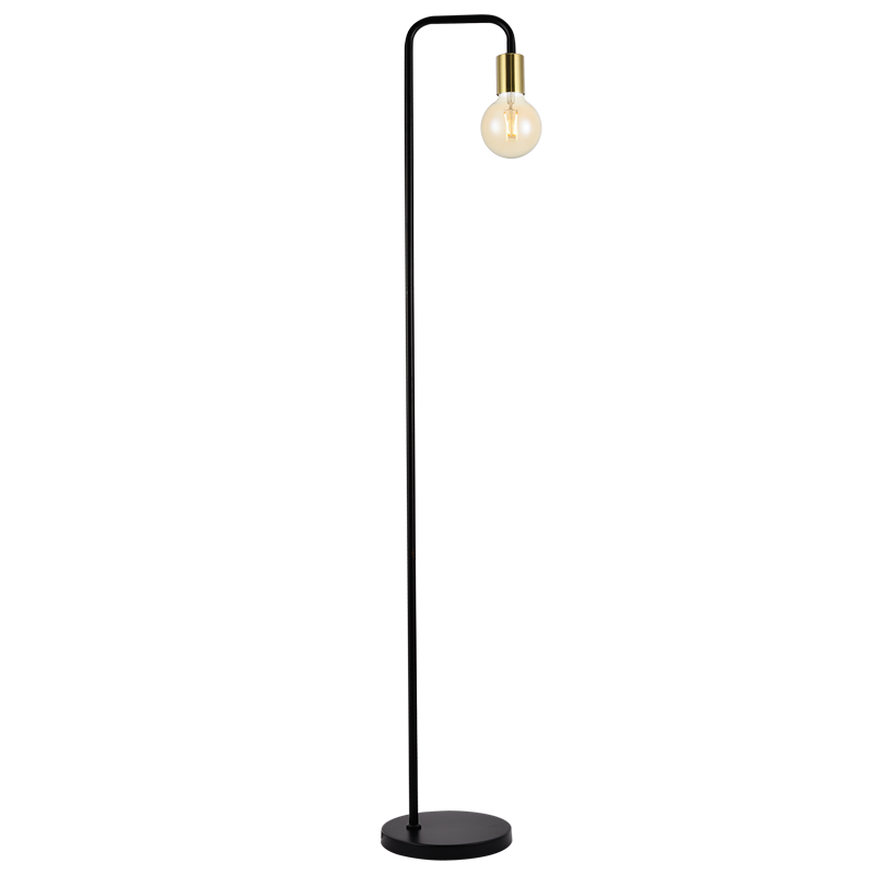 Metal Floor Lamp with On/Off Foot Switch (SL408 BLACK)