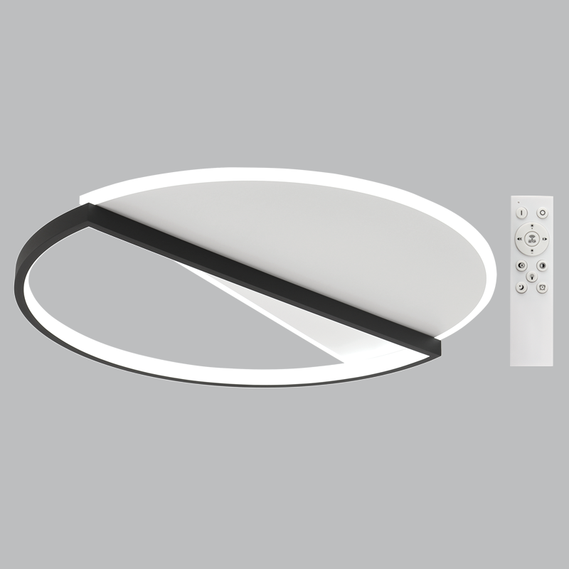 Metal, Acrylic and PVC Ceiling Fitting with 2.4G Dimmable Remote Control (CF278 BK/WH)