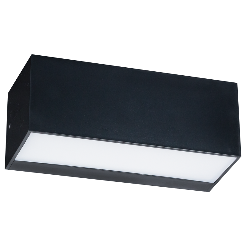 LED, Up and Down Facing Fitting with White PC Cover, IP65 (L566 BLACK)
