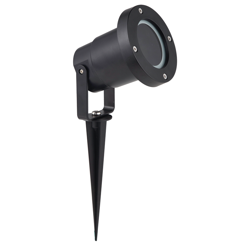 Garden Spike with Clear Glass Cover, IP65 (GS016 BLACK)