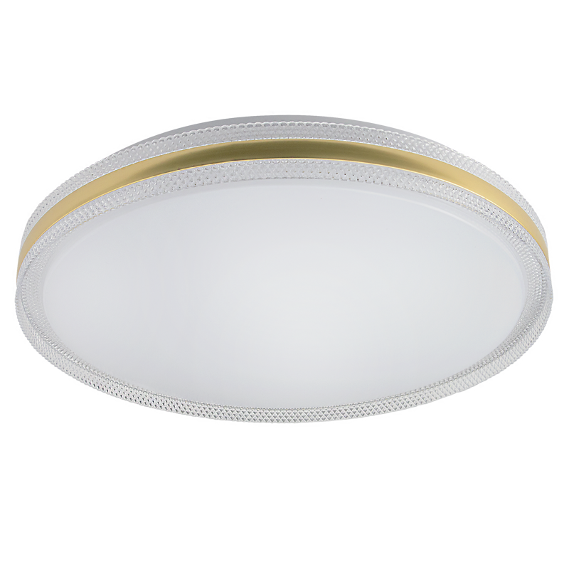 Metal Ceiling Fitting with Clear PMMA and Gold Rim (CF437, CF438 GOLD)