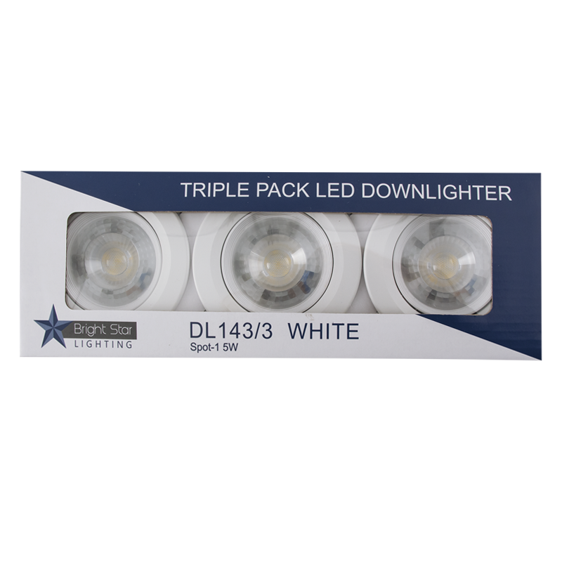Triple Pack LED Down Lights (DL143/3 WHITE)