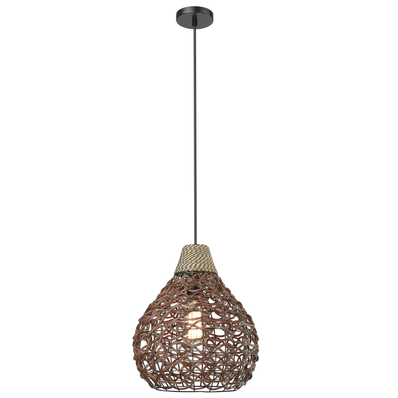 Metal, Plastic and Rope Pendant (PEN852)