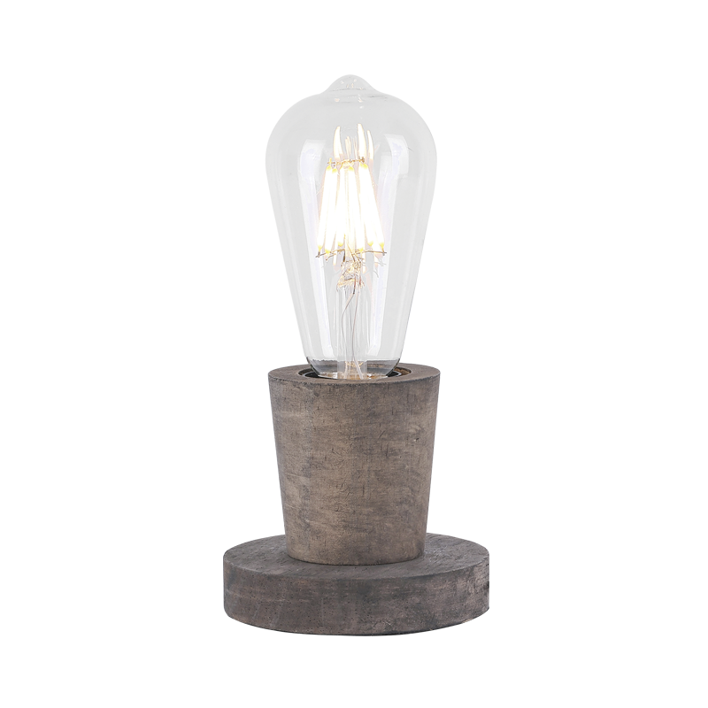 Metal and Dark Wood Table Lamp (TL677 WOOD)