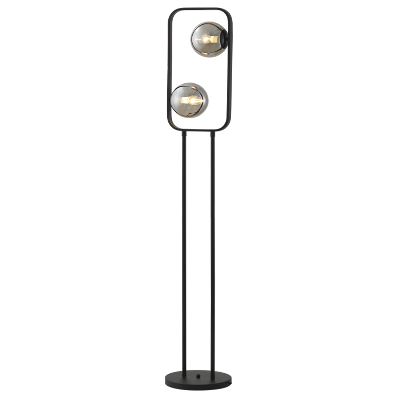 Metal Base with Smoke Colour Glass and On/Off Foot Switch (SL417 BLACK)