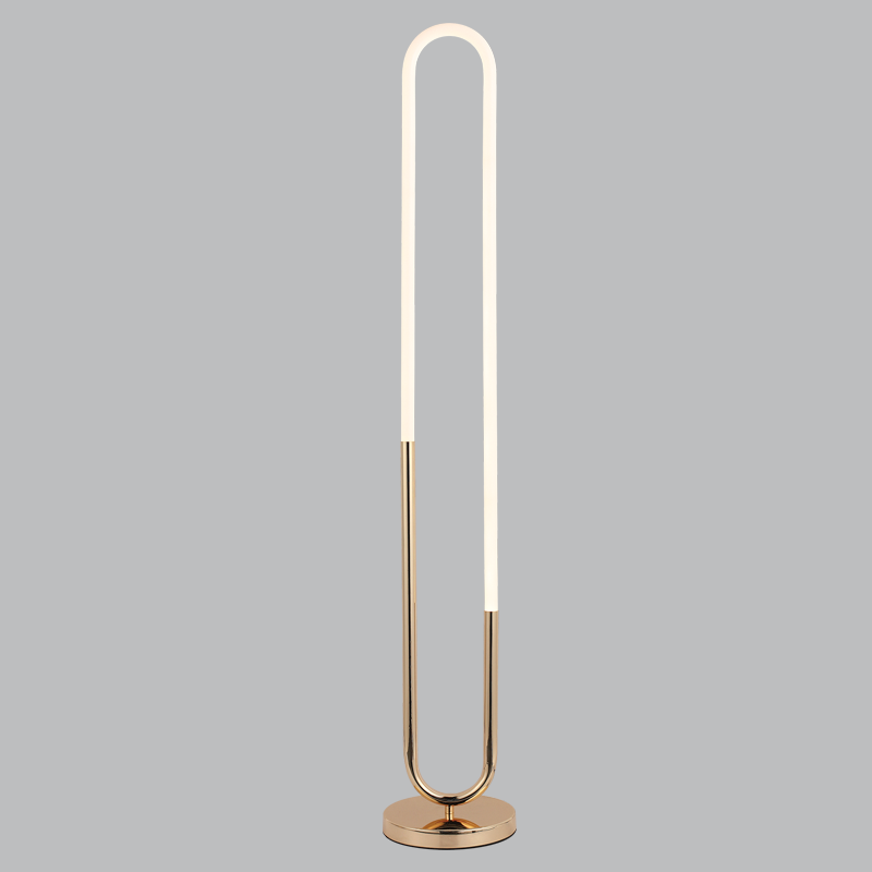 Metal and Acrylic LED Standing Lamp with On/Off Foot Switch (SL411 GOLD)