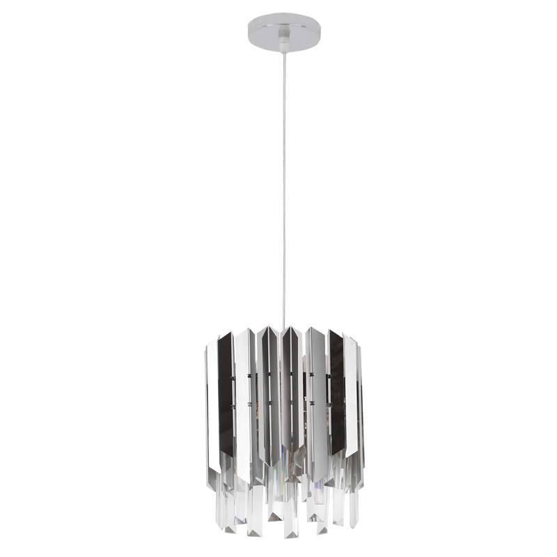 Stainless Steel and Crystal Pendant (PEN841 CHROME)