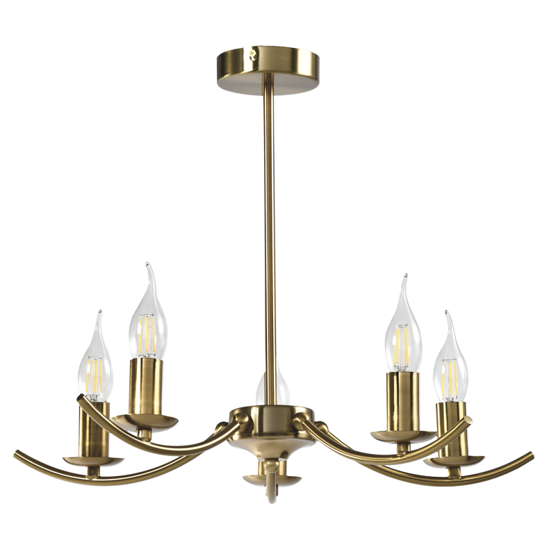 Metal Chandelier (CH396/5 GOLD)