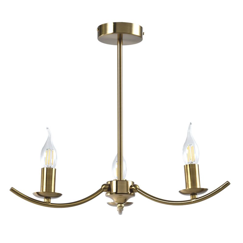 Metal Chandelier (CH396/3 GOLD)