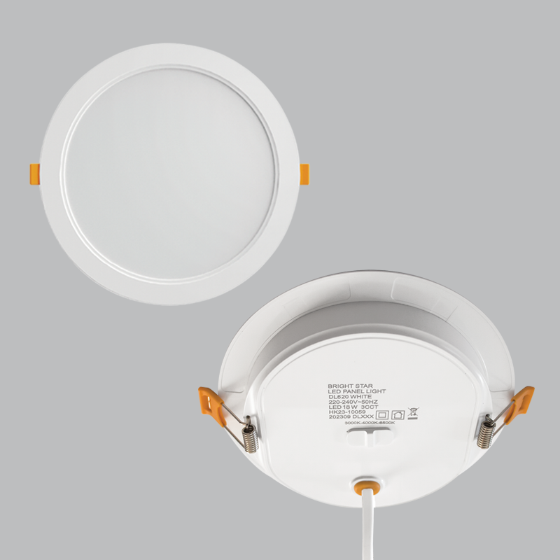 LED Panel Light with Colour Changing Switch on the back of the Downlight, IP54 (DL620 WHITE)