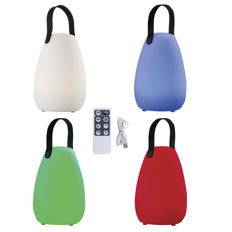 Outdoor Colour Changing Rechargeable Lamp with Remote Control and USB Charging Cable, IP44 (TL703 WHITE)