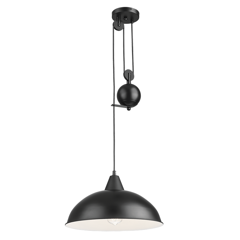Metal Pendant with White Inner (PEN871 BLACK)