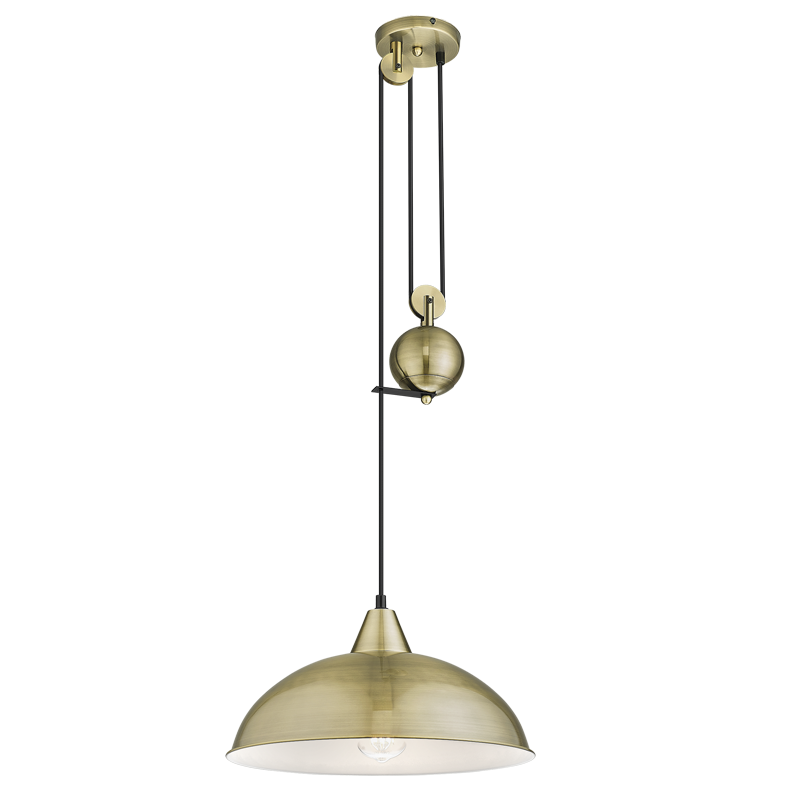 Metal Pendant with White Inner (PEN870 ANTIQUE)