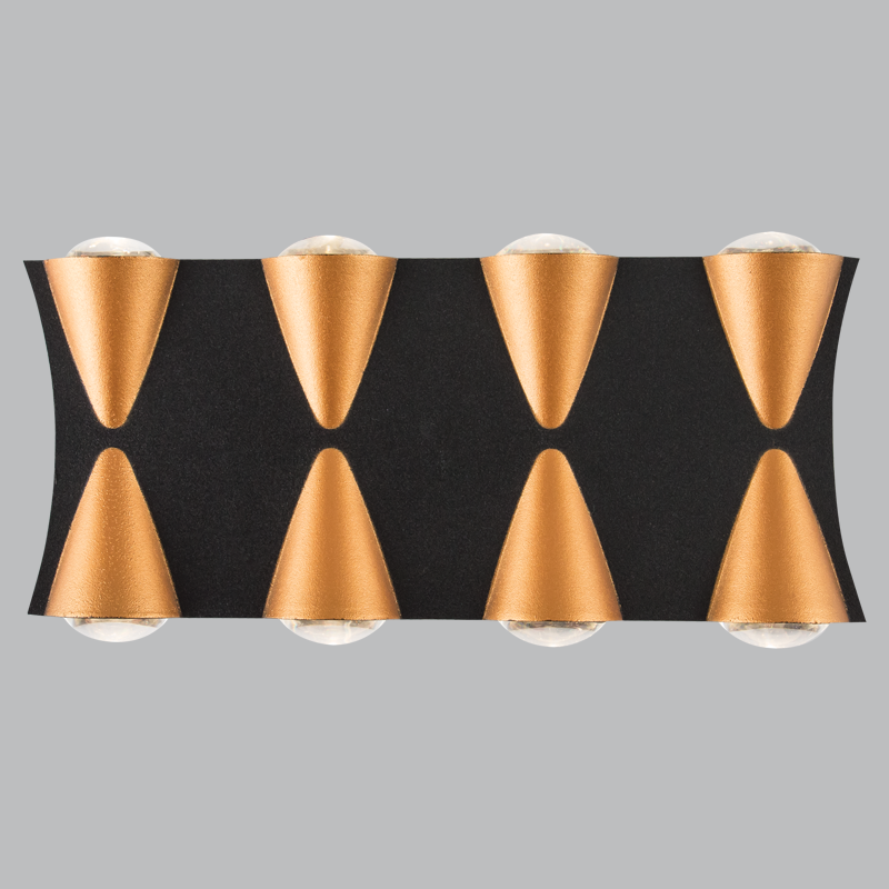LED Wall Bracket, Up and Down Facing, IP54 (L556 BLACK/GOLD)