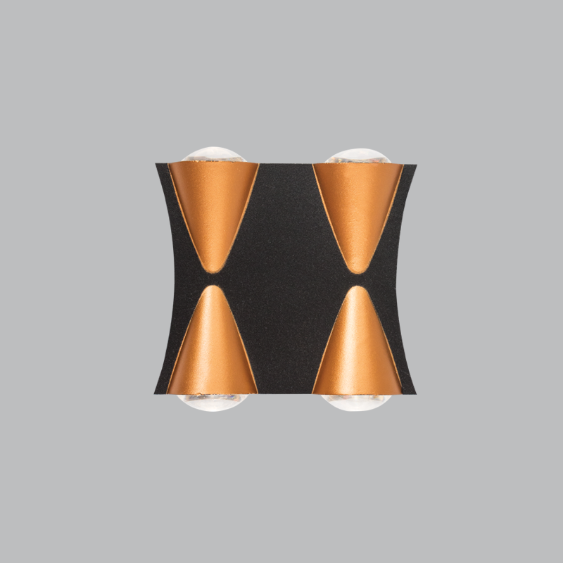LED Wall Bracket, Up and Down Facing, IP54 (L555 BLACK/GOLD)