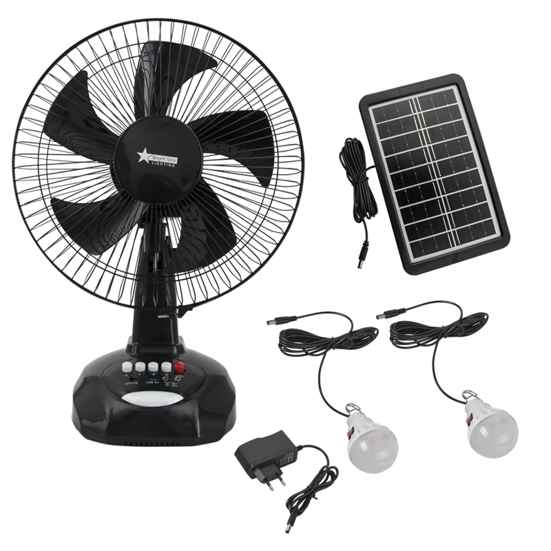12” Rechargeable Oscillating Table Fan (FAN024 BLACK)