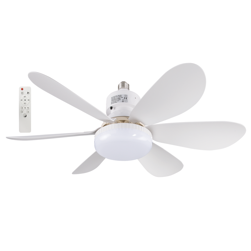 Mini Plastic Ceiling Fan with Light and Remote Control (FCF090 WHITE)