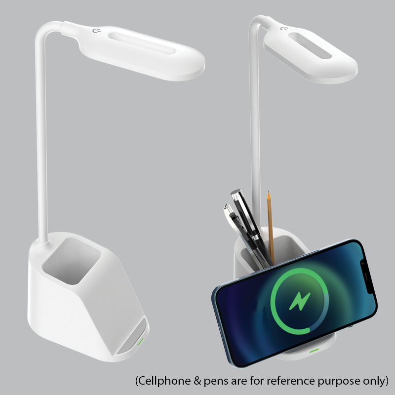 LED Table Lamp with Wireless Charging, Type C Charging Cable (TL825 WHITE)