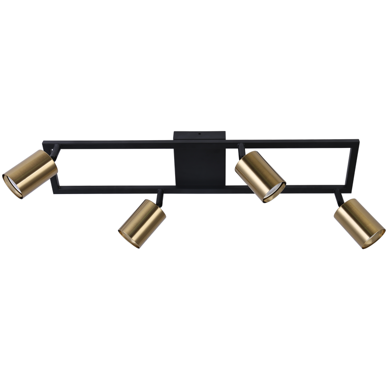 Black and Satin Brass Spotlight (S414/4 SATIN BRASS)