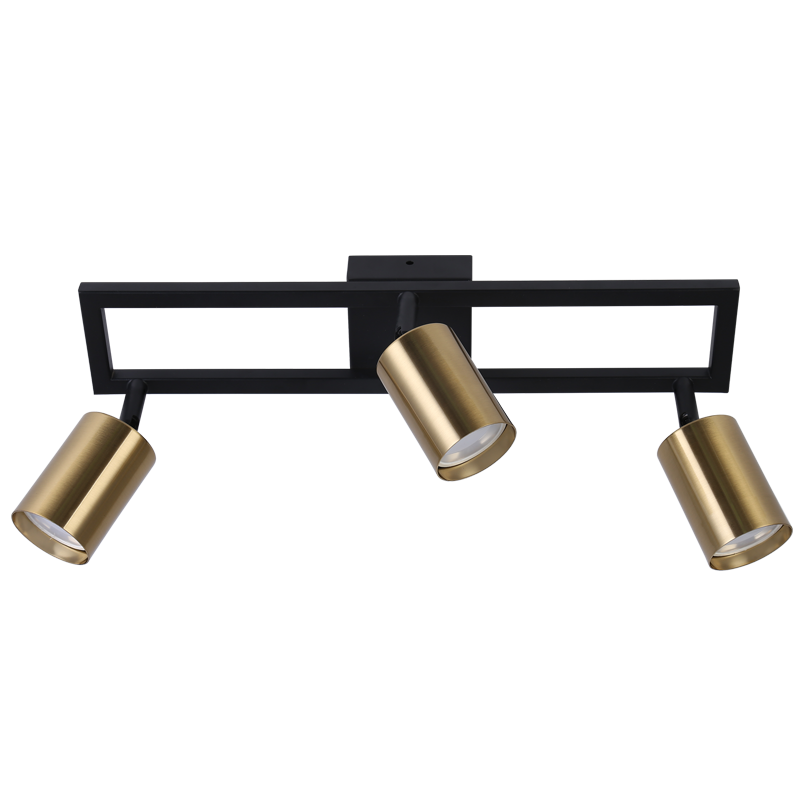 Black and Satin Brass Spotlight (S414/3 SATIN BRASS)