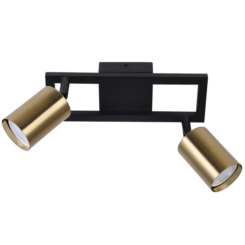 Black and Satin Brass Spotlight (S414/2 SATIN BRASS)