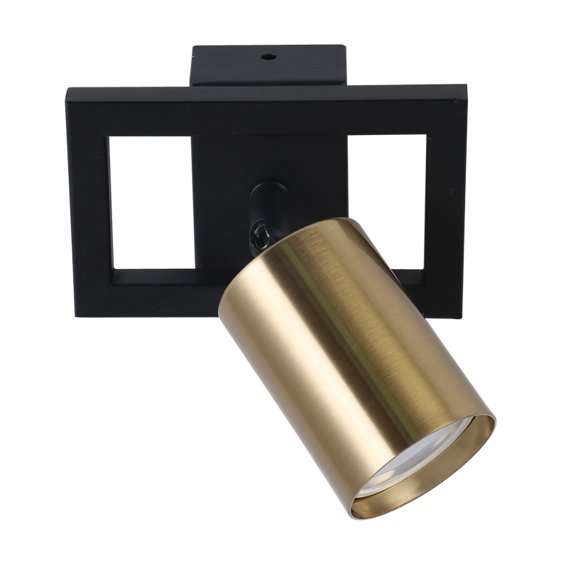 Black and Satin Brass Spotlight (S414/1 SATIN BRASS)