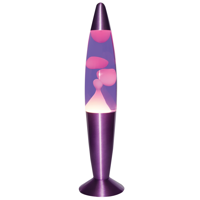 Lava Lamp with Satin Purple Base (TL112 WHITE / PURPLE)
