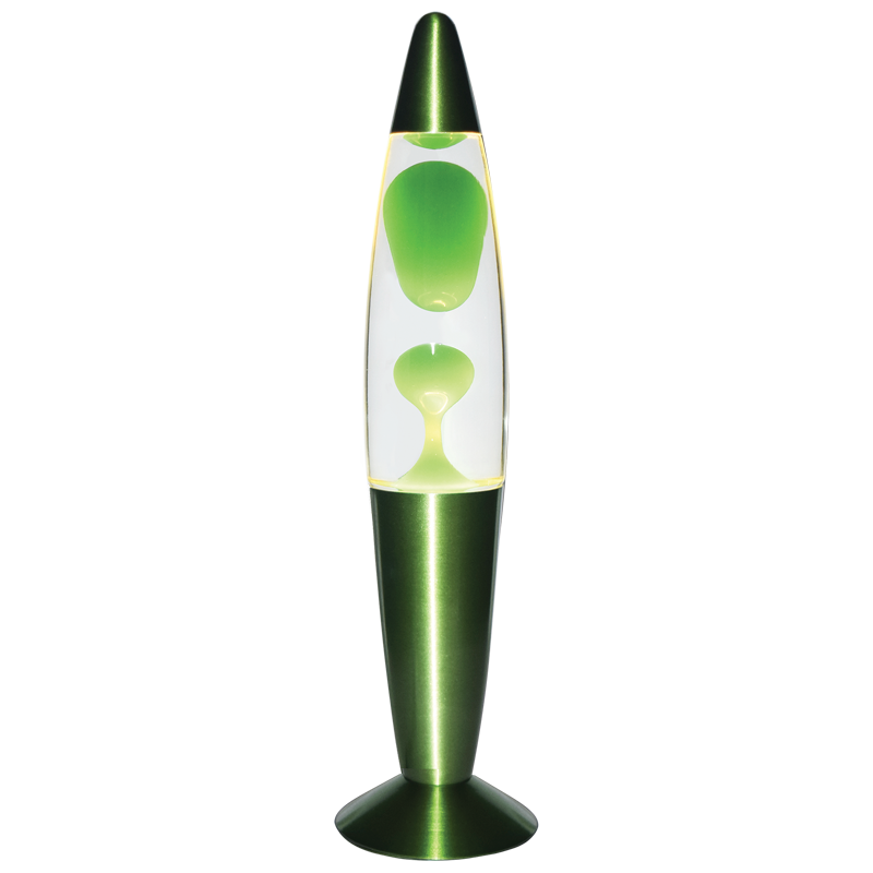 Lava Lamp with Satin Green Base (TL110 GREEN / CLEAR)