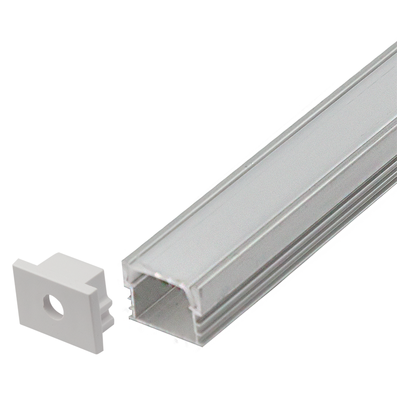 Silver Surface Aluminium Profile with PC Cover (HVS423 SURFACE 2M & HVS418 SURFACE 3M)