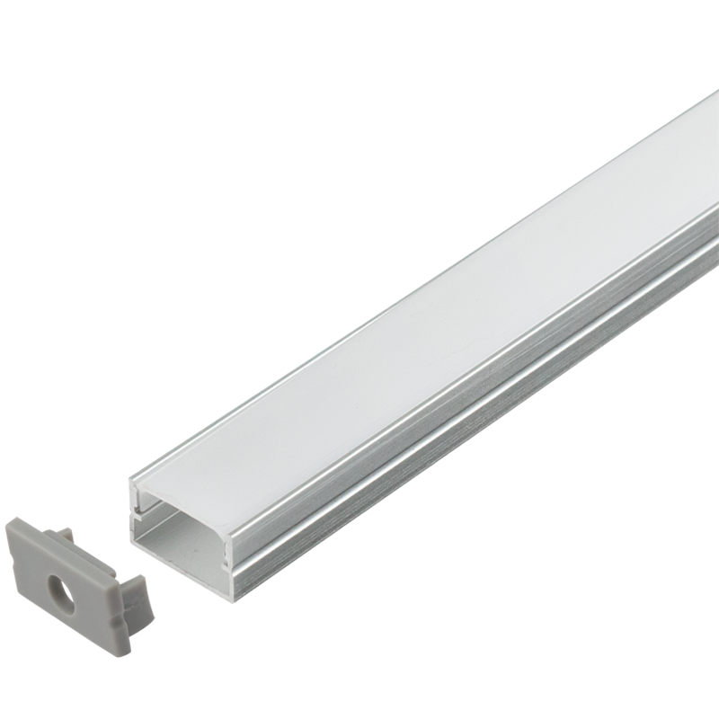 Silver Surface Aluminium Profile with PC Cover (HVS420 SURFACE 2M & HVS415 SURFACE 3M)