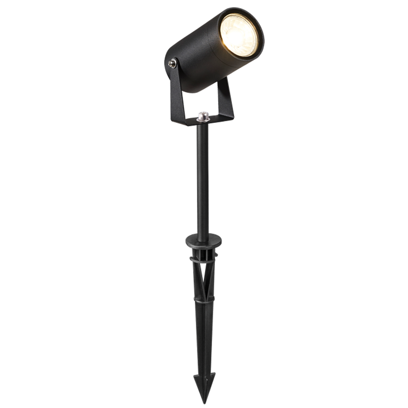 LED, Aluminium Garden Spike with Clear Glass Cover (GS018 BLACK)