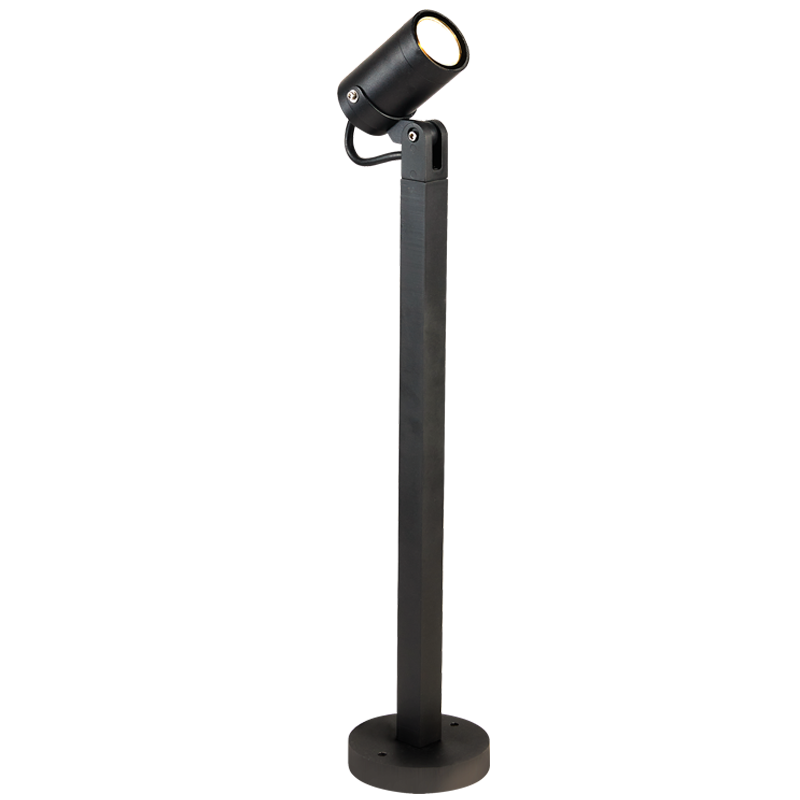 LED, Aluminium Bollard with Clear Glass Cover (GS017 BLACK)