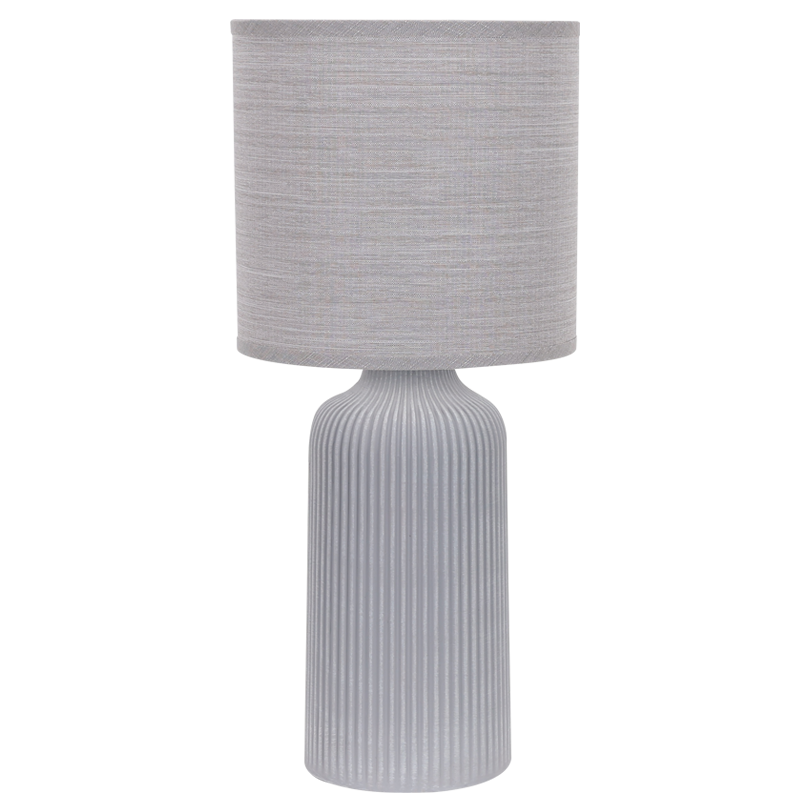 Ceramic Base with Cream Fabric Shade (TL838 GREY)