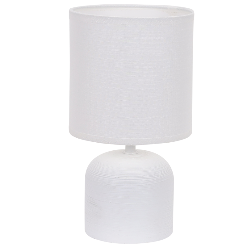Ceramic Base with Fabric Shade (TL834 WHITE)