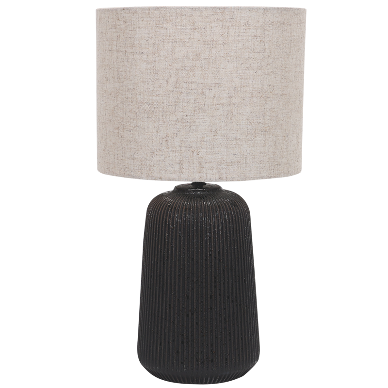 Ceramic with Hessian Colour Fabric Shade (TL839 BLACK)