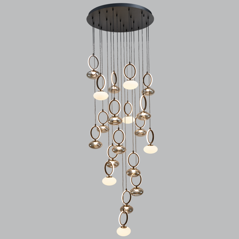 Aluminium and Glass Pendant (PEN954/19 CCT)