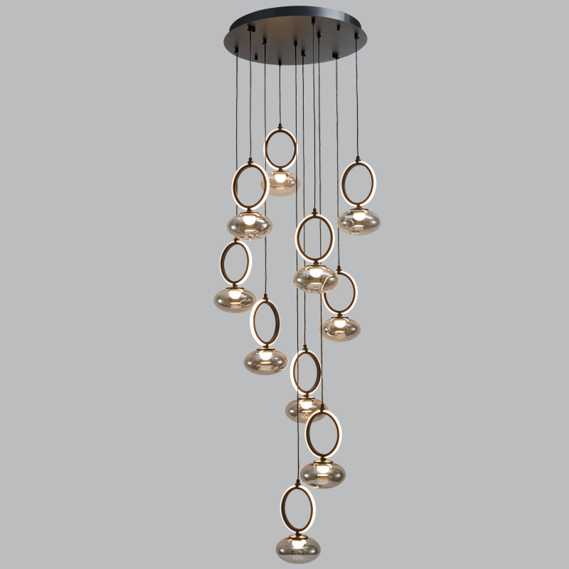 Aluminium and Glass Pendant (PEN953/10 CCT)