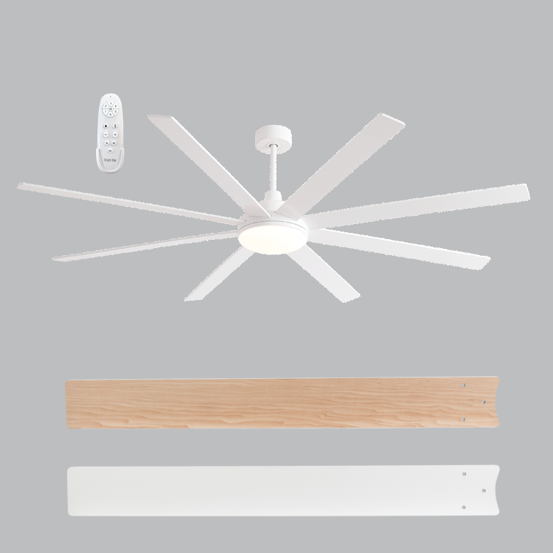Matt White Ceiling Fan with Reversible Plywood Blades, Dimmable (FCF103 WHITE)